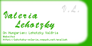 valeria lehotzky business card